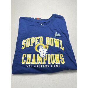 Los‎ Angeles Rams Tee Shirt NFL Super Bowl LVI Champs Blue Men's 3XLT NWT